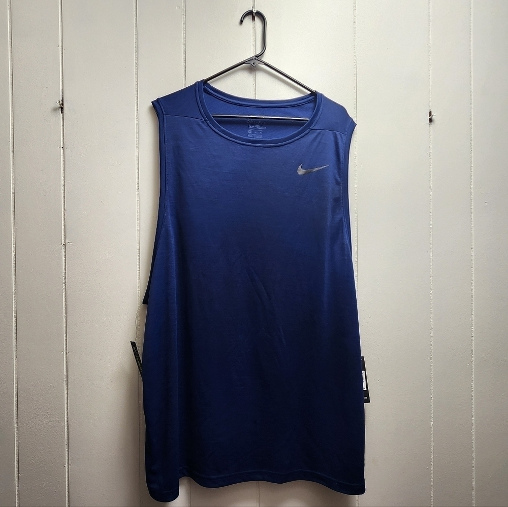 Nike - Training Tank Top Sleeveless DriFIT Navy Blue XXL Shirt